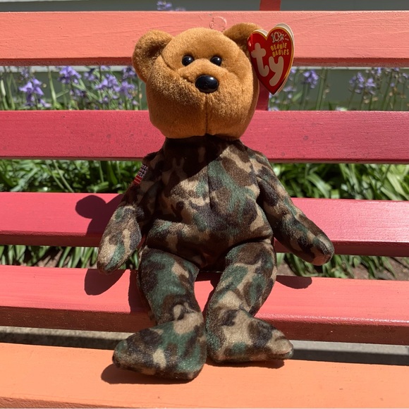 Ty Bundle of 2️⃣ Patriotic Bears 🇺🇸🐻 Spangle Beanie Buddy + Hero Beanie Baby - Picture 9 of 15